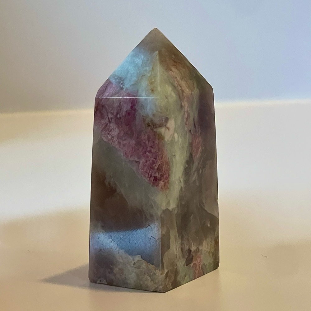 💎 WOW UNIQUE 💎 Pink Tourmaline & Aquamarine in Smokey Quartz & Quartz